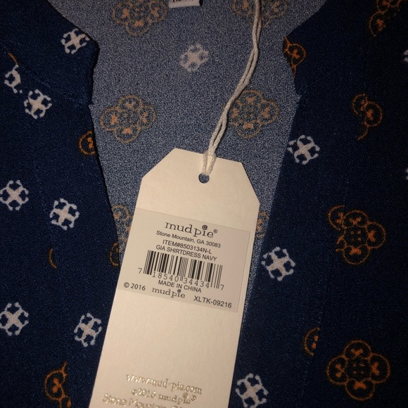 Mud Pie Navy Dress, Large - Picture 3 of 4